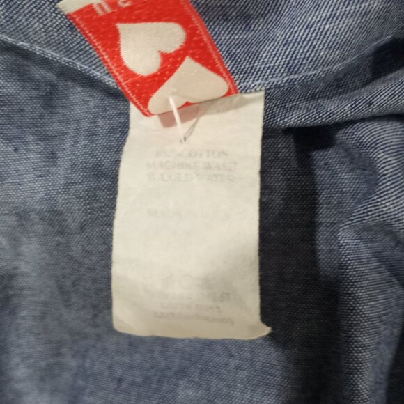 USA DENIM BLUE FIT AND FLARE SHIRT DRESS WOMEN SIZE M - Picture 2 of 8